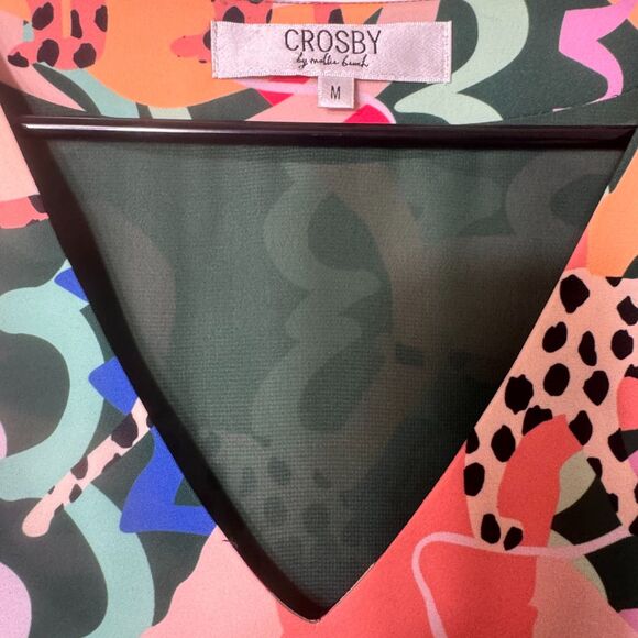 Crosby by Mollie Burch Olivia Mini Dress in Jungle Book Print, Med, V-Neck Lined - Picture 5 of 8